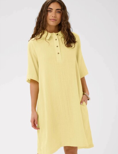 Culture Cutala Elina Short Dress   Yellow   XXL