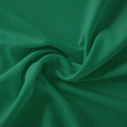 Stoffabrics Swan Solid Bomullslerret Stoff 150cm 887 Grønn 50cm