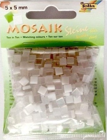 Usorteret Ton In Ton Steiner 5X5mm Hvit