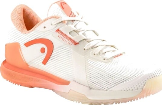 Head Sprint Pro 4.0 Allcourt Tennis  og padelsko dame Chalk White/Coral 36