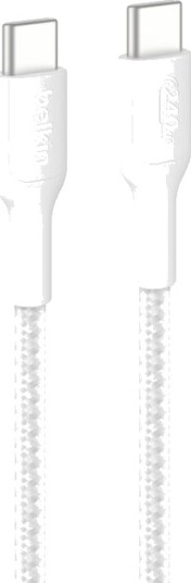 Belkin 240W Flettet USB-C Ladekabel 3m Hvit