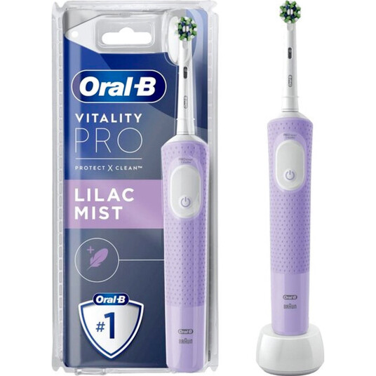 Oral B Vitality PRO Elektrisk tannbørste Protect X Clean CrossAction VIOLET