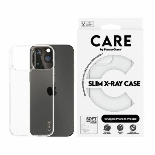 PanzerGlass X-Ray Transparent Myk Mobildeksel for iPhone 15 Pro Max