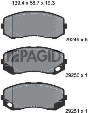 PAGID C7004N Bremseklosser