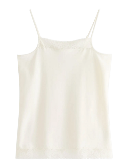 Lindex Tank Top With Lace Cream 128