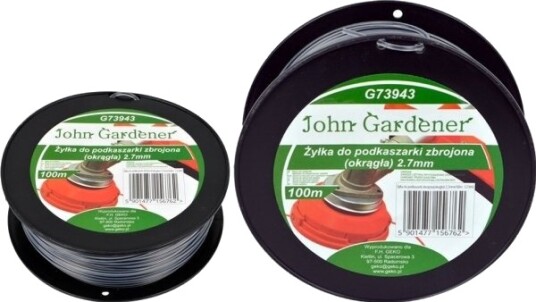John Gardener Zylka Tråd/Kniver Til Kant Og Busktrimmer 2,7 Mm 100 Mb G73943 Rund + Kjerne John Gardener Zylka Tråd/Kniver Til Kant Og Busktrimmer 2,7 Mm 100 Mb G73943 Rund + Kjerne