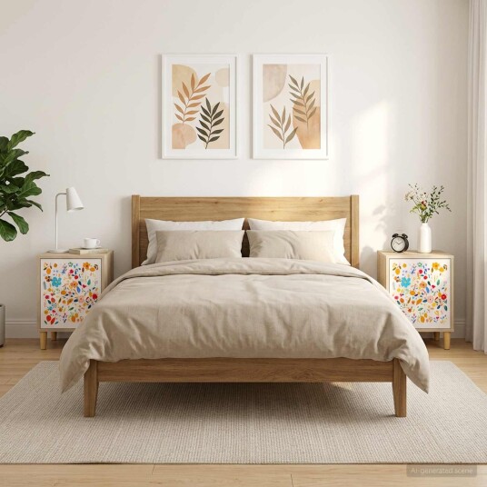 vidaXL Nattbordskap MAINZ 2 stk. Sonoma eik 36 x 33 x 50 cm