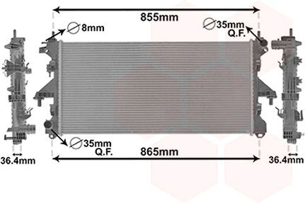 Radiator VAN WEZEL 40002304
