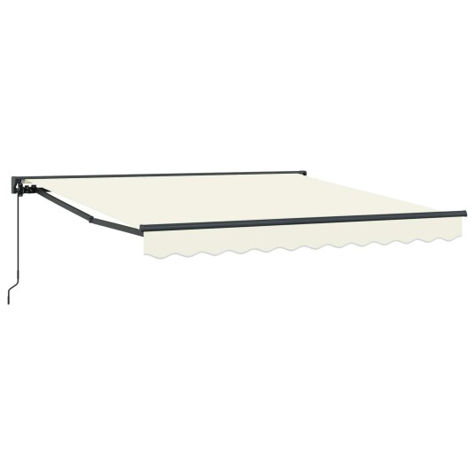 Innvendbar Markise Krem 350 x 250 cm Aluminium og stoff