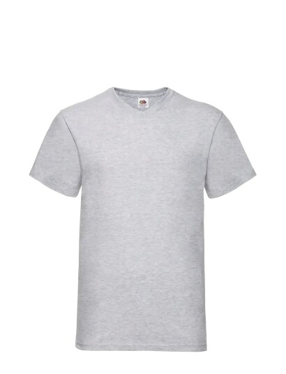 Fruit of the loom Valueweight V Neck T Grey S