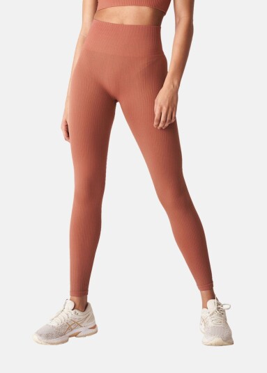 Röhnisch Seamless Rib Tights Copper Brown M-L Lange Tights