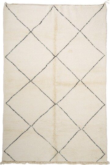 Kelim teppe Marokkansk Beni Ourain 195 x 295 cm Størrelse: 195 x 295 cm