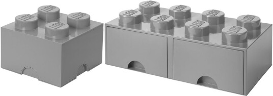 LEGO Oppbevaringspakke Lilten/Stor Grå LEGO Oppbevaringspakke Lilten/Stor Grå