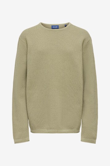 Only & Sons Junior Pullover osjPanter Reg Crew Knit Grå