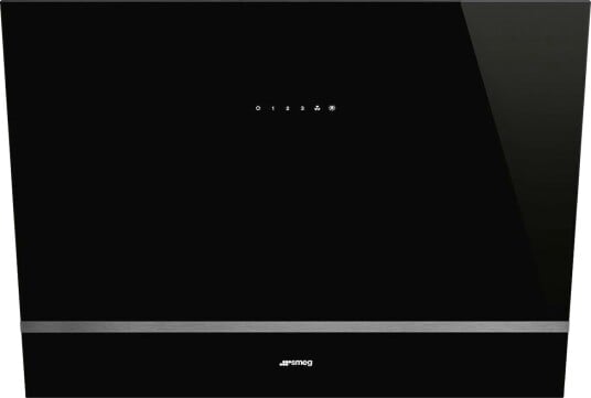 Smeg Linea Vegghengt Kjøkkenvifte 666 m³/h Svart med Belysning