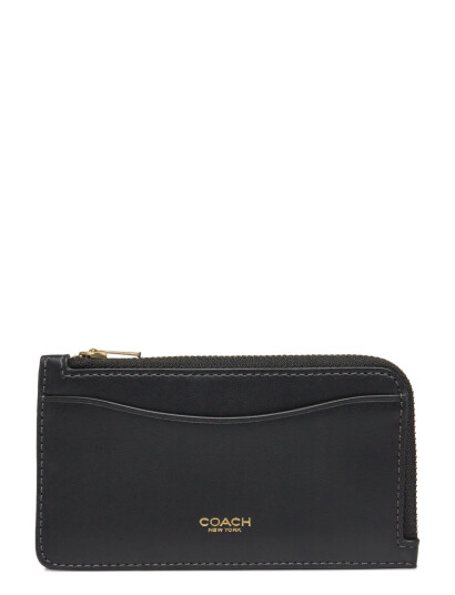 Coach New York Zip Card Case Black ONE SIZE Coach New York Zip Card Case Black ONE SIZE