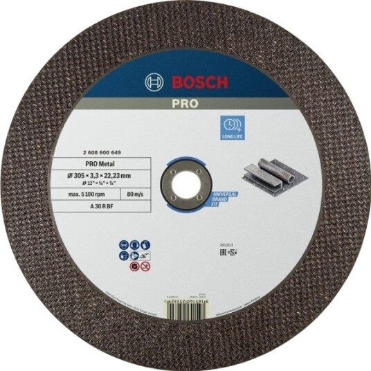 Bosch 300 mm Kappeskive Expert For Metal A 30 R til Vinkelsliper