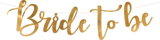 Partydeco Girlander Bride to Be Gull GRL85-019M