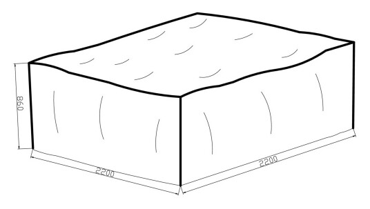 Venture Design Klas møbeltrekk Grå 220 x 220 x 86 cm Grå