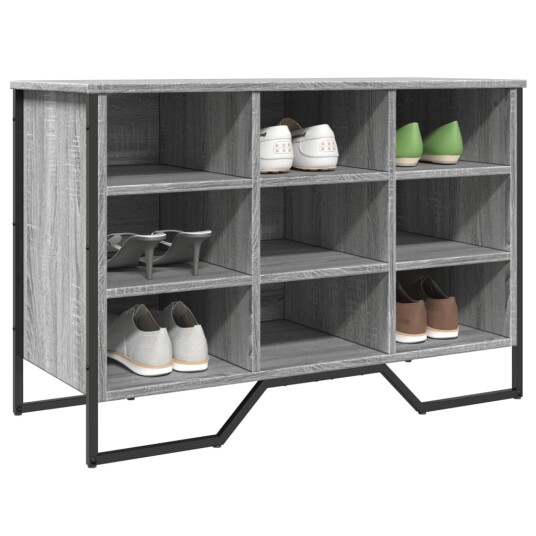  Skohylle grå sonoma 90x38x61,5 cm konstruert tre