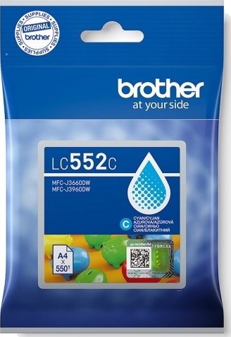Brother LC552C cyan blekkpatron 550 sider