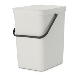 Avfallsbøtte Sort & Go 25L, lysegrå