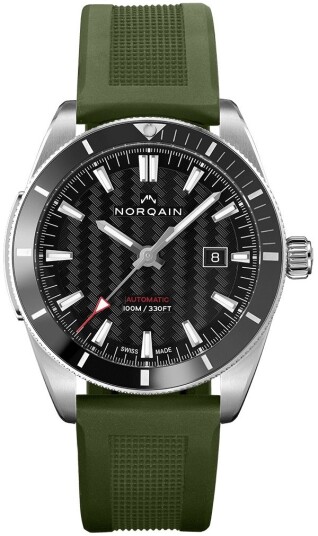 Norqain Herreklokke N1000C01A/B101/10KR.20S Adventure Sort/Gummi Ø42 Norqain Herreklokke N1000C01A/B101/10KR.20S Adventure Sort/Gummi Ø42