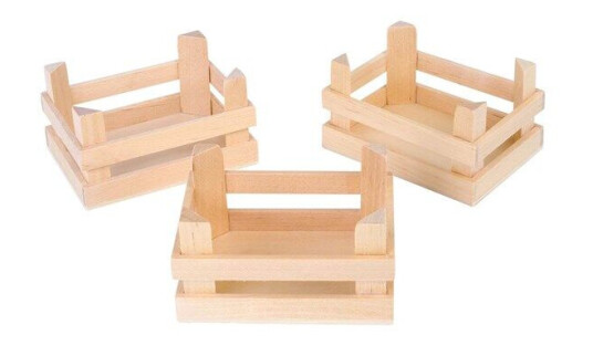 Small Foot - Wooden Crates Small 10x8x5.5cm set of 3