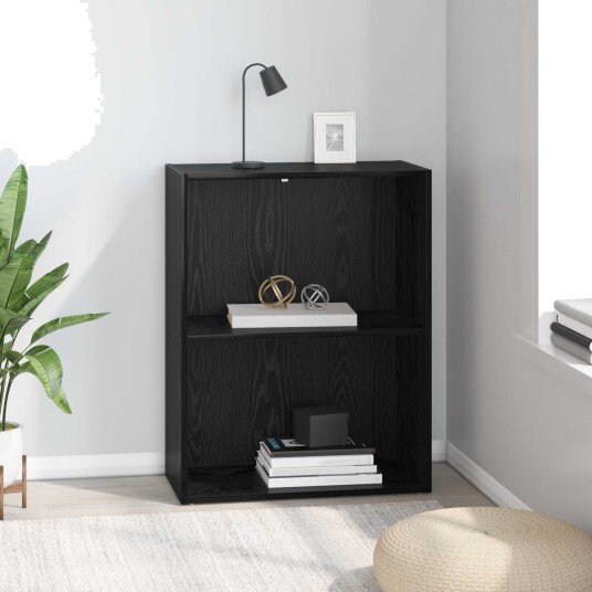 vidaXL Bokhylle Svart Eik 60 x 30 x 76.5 cm Konstruert tre