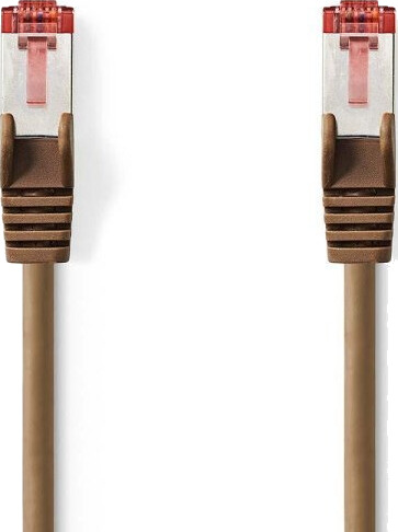 Nedis CAT6 Nettverkskabel | RJ45 Han | RJ45 Han | S/FTP | 10.0 m | Rund | LSZH | Brun | Plastpose