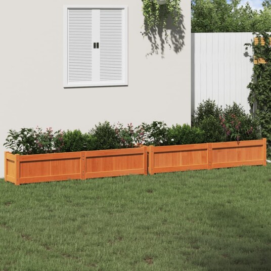 Plantekasser 2 stk brun heltre furu