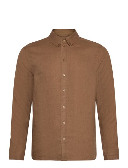 Mos Mosh Gallery Mmgtheo Linen Shirt Brown L Mos Mosh Gallery Mmgtheo Linen Shirt Brown L