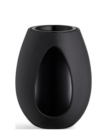 Kähler Kokong Vase Med Cylinder H22 Brun - Black - H22CM