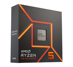 AMD Ryzen 5 7600X Prosessor/CPU - 6 kjerner - 4.7 GHz - AMD AM5 - AMD Boxed (WOF - ingen vifte)