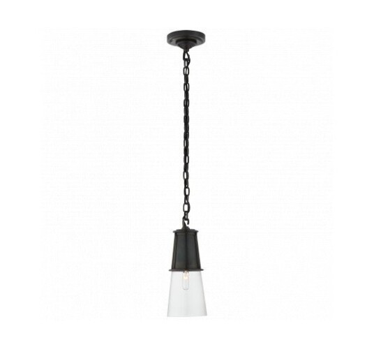 Robinson Small Pendant Bronze/Clear Glass