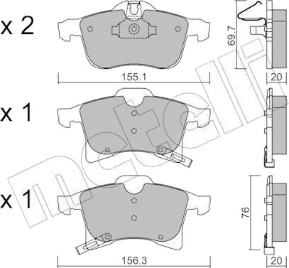 METELLI 22 0539 0 Bremseklosser