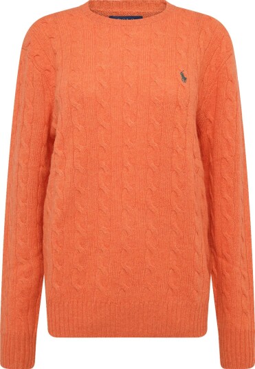 Polo Ralph Lauren Cable Knit Wool Cashmere Sweater ORANGE JASPER HEA XS Polo Ralph Lauren Cable Knit Wool Cashmere Sweater ORANGE JASPER HEA XS