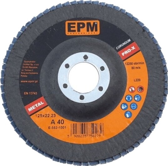 Epm Lamell Av Korund Epm Pro X Korn 120 125 Mm E 552 1004