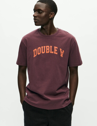 WOOD WOOD Wwace Tee Aaarch 25220 - Burgundy - S