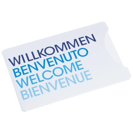 PULSIVA Nøkkelkortholder Welcome skyvkort 9x6 cm (LxB) Hvit/Blå 100 Stykk / Forpakning
