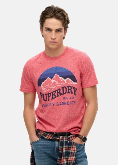 Superdry Cl Great Outdoors Relaxed Tee Monroe Red Grit Xl T-Shirts
