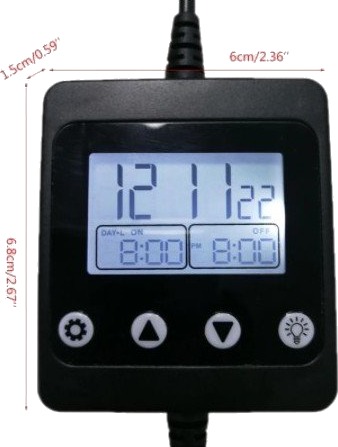 LED timer med DC plugg Til enkelfarget LED 12/24V maks. 150W