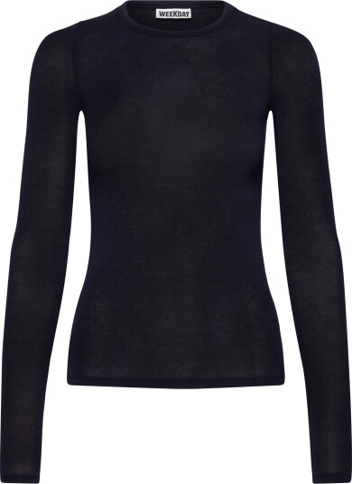 Weekday Soft Sheer Long Sleeve Top - Black - L Weekday Soft Sheer Long Sleeve Top - Black - L