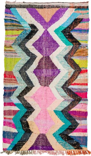 Marokkansk Boucherouite teppe 130 x 235 cm Størrelse: 130 x 235 cm