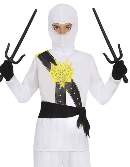 Fiestas Guirca Den Hvite Drage Ninja Barnekostyme 5 6 År