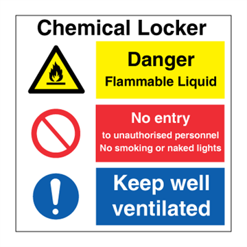 Jo Safety Chemical locker 300 x mm Self adhesive vinyl IMO Combi sign 120081VRR Jo Safety Chemical locker 300 x mm Self adhesive vinyl IMO Combi sign 120081VRR