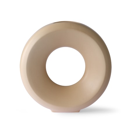 Circle Ceramic Vase L Sand