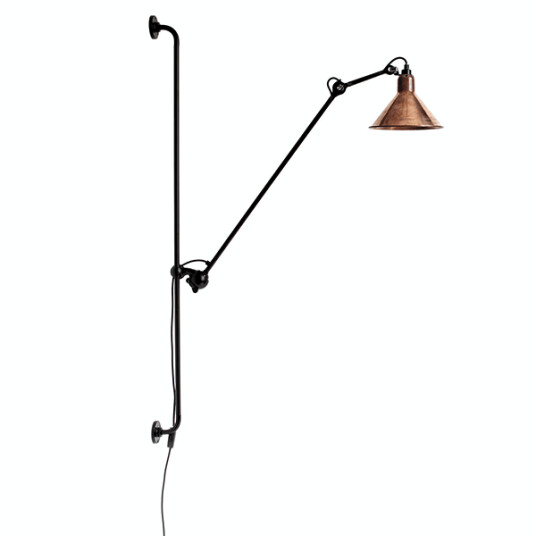 Lampe Gras N214 Vegglampe Matt Sort & Rå Kobber Lampe Gras N214 Vegglampe Matt Sort & Rå Kobber