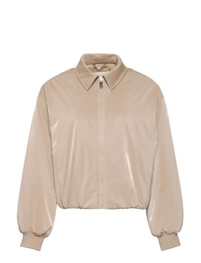 Calvin Klein Jeans Shine Insulated Bomber Jacket   Beige   S