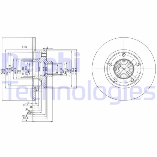 Bremseskive DELPHI BG2714